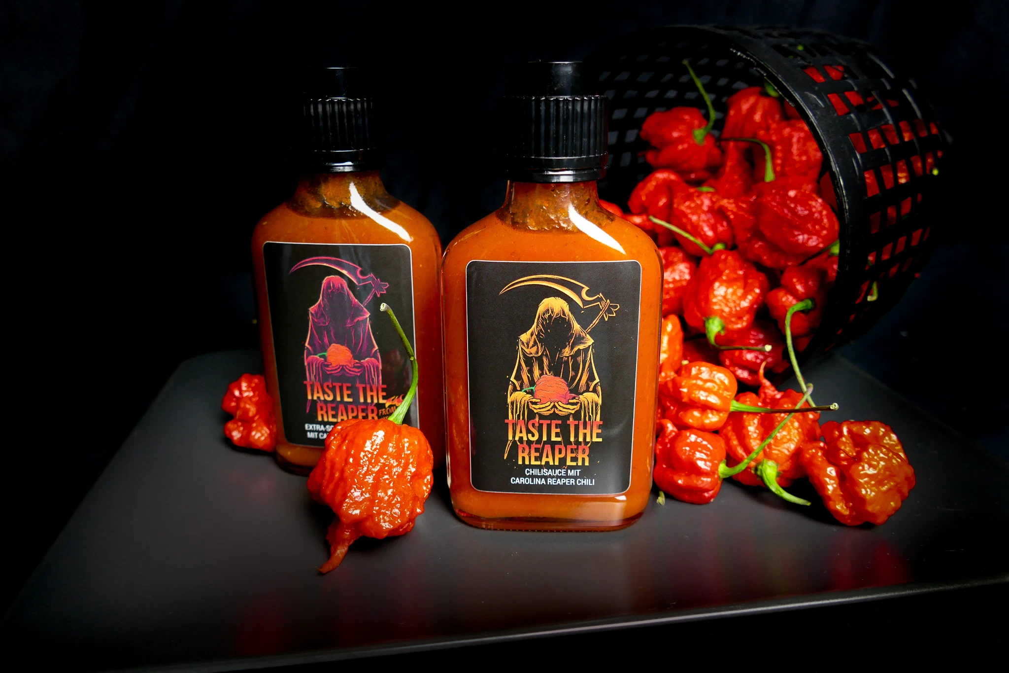 Taste the Reaper Chilisaucen mit Carolina Reaper Chili
